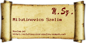 Milutinovics Szelim névjegykártya